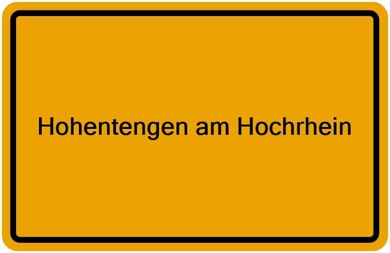 Handelsregisterauszug Hohentengen am Hochrhein